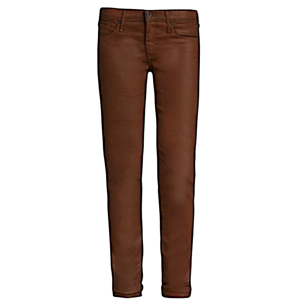 AG Adriano Goldschmied Brown Waxed Legging Pants - Size 24